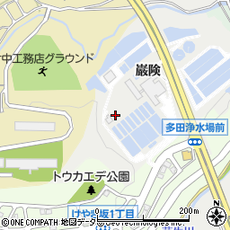 兵庫県川西市多田院（巌険）周辺の地図