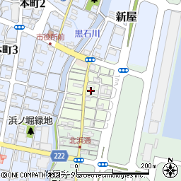 静岡県焼津市北浜通周辺の地図
