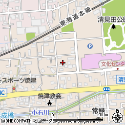 静岡県焼津市三ケ名1508-4周辺の地図