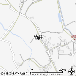 岡山県吉備中央町（加賀郡）竹荘周辺の地図