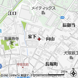 愛知県西尾市平坂町向山52周辺の地図