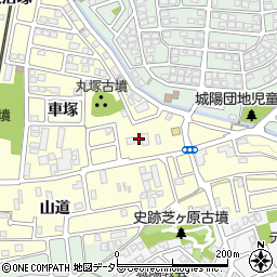 京都府城陽市平川車塚66周辺の地図