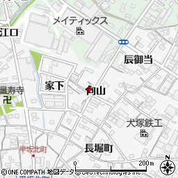 愛知県西尾市平坂町向山13周辺の地図