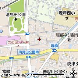 静岡県焼津市三ケ名1686-1周辺の地図