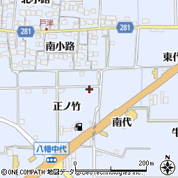 京都府八幡市戸津正ノ竹212周辺の地図