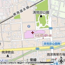 焼津市歴史民俗資料館周辺の地図