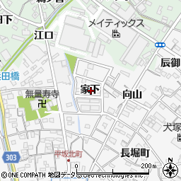 愛知県西尾市平坂町家下周辺の地図