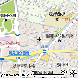 静岡県焼津市三ケ名1709-4周辺の地図
