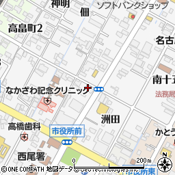 愛知県西尾市寄住町洲田24-3周辺の地図