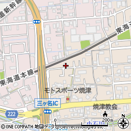 静岡県焼津市三ケ名1411周辺の地図