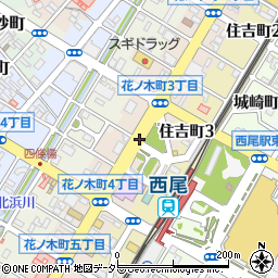 愛知県西尾市花ノ木町周辺の地図