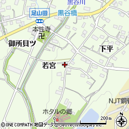 愛知県豊川市足山田町若宮72周辺の地図
