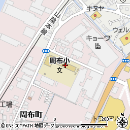 浜田市立周布小学校周辺の地図