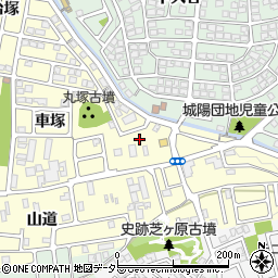 京都府城陽市平川車塚58周辺の地図