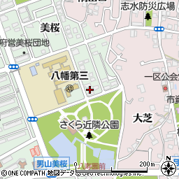 京都府八幡市男山美桜16-13周辺の地図