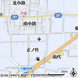 京都府八幡市戸津正ノ竹204周辺の地図