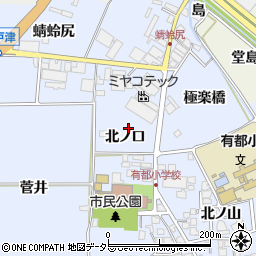 京都府八幡市内里北ノ口周辺の地図