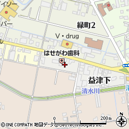静岡県藤枝市益津下55周辺の地図