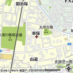 京都府城陽市平川車塚45-18周辺の地図