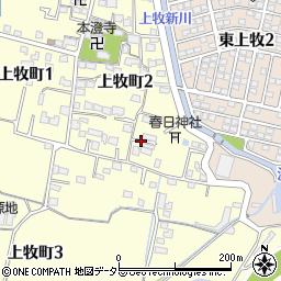 大阪府高槻市上牧町2丁目周辺の地図