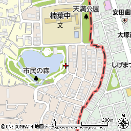 大阪府枚方市楠葉丘周辺の地図