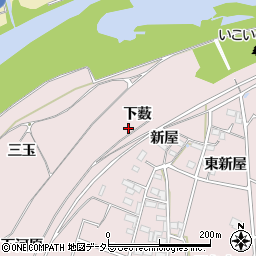 愛知県豊川市江島町下薮周辺の地図
