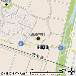 高森神社周辺の地図