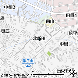 愛知県西尾市平坂町北新田周辺の地図