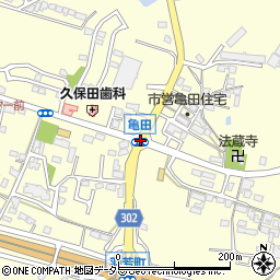 亀田周辺の地図