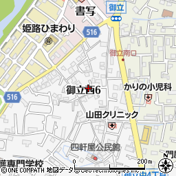 兵庫県姫路市御立西6丁目周辺の地図