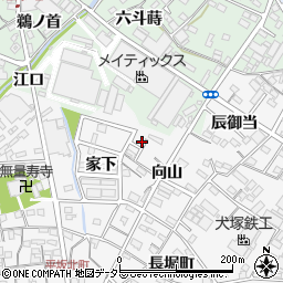 愛知県西尾市平坂町向山46周辺の地図