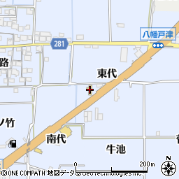 コメダ珈琲店京都八幡店周辺の地図