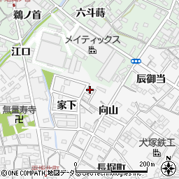 愛知県西尾市平坂町向山47周辺の地図