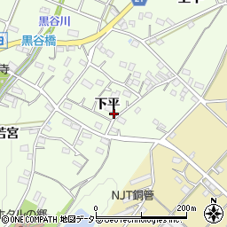 愛知県豊川市足山田町下平周辺の地図
