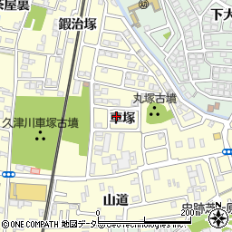 京都府城陽市平川車塚45周辺の地図