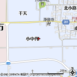 京都府八幡市戸津小中代周辺の地図