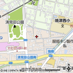 静岡県焼津市三ケ名1721-4周辺の地図