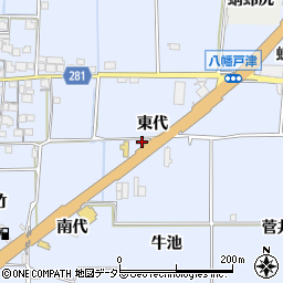 京都府八幡市戸津東代56周辺の地図