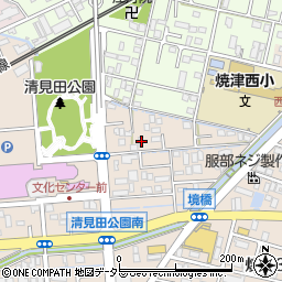 静岡県焼津市三ケ名1721-3周辺の地図