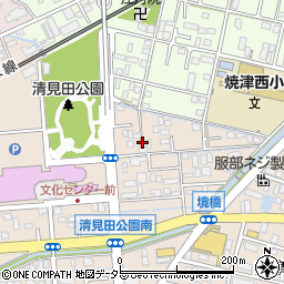 静岡県焼津市三ケ名1720周辺の地図