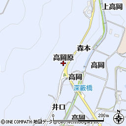 京都府綴喜郡宇治田原町岩山高岡原周辺の地図