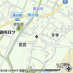 愛知県豊川市足山田町若宮70周辺の地図