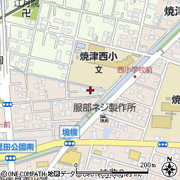 静岡県焼津市三ケ名1747-6周辺の地図