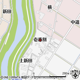 愛知県西尾市大和田町壱番割周辺の地図