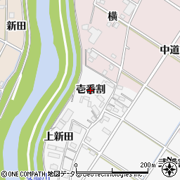 愛知県西尾市大和田町（壱番割）周辺の地図