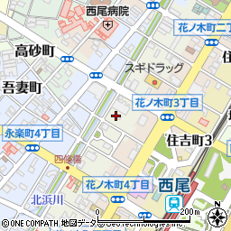 愛知県西尾市桜木町周辺の地図