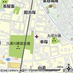 京都府城陽市平川車塚45-28周辺の地図