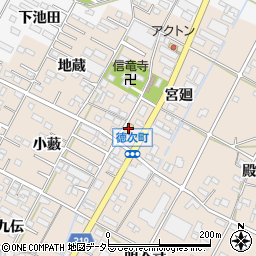 セブンイレブン西尾徳次町店周辺の地図