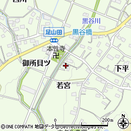 愛知県豊川市足山田町若宮35周辺の地図
