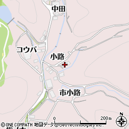 愛知県豊川市財賀町小路周辺の地図